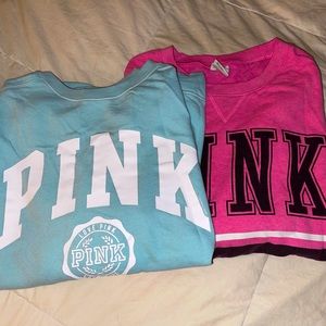 VS PINK VARSITY Crew Sweater Set